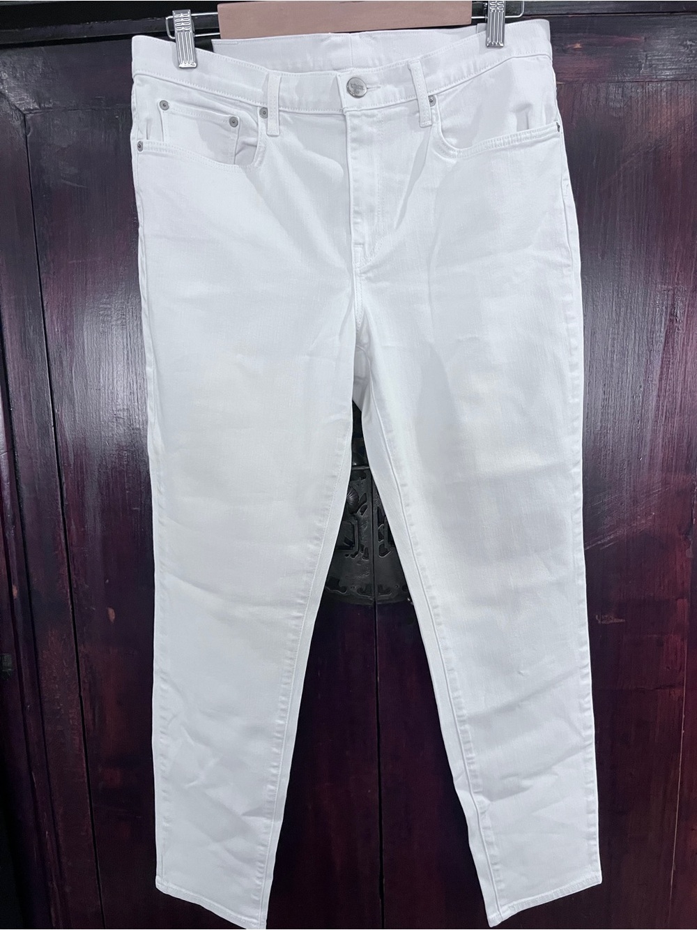 Vince Mason Relaxed Rolled White Jeans-Size 31